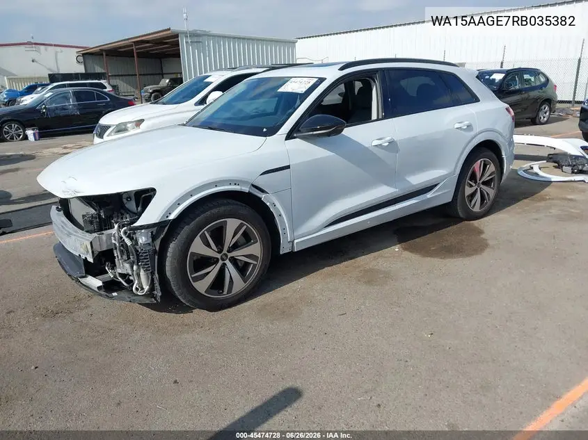 2024 Audi Q8 E-Tron Premium Plus Quattro VIN: WA15AAGE7RB035382 Lot: 45474728