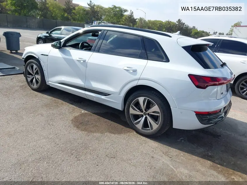 2024 Audi Q8 E-Tron Premium Plus Quattro VIN: WA15AAGE7RB035382 Lot: 45474728