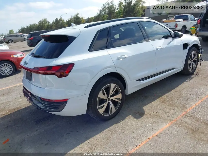 2024 Audi Q8 E-Tron Premium Plus Quattro VIN: WA15AAGE7RB035382 Lot: 45474728
