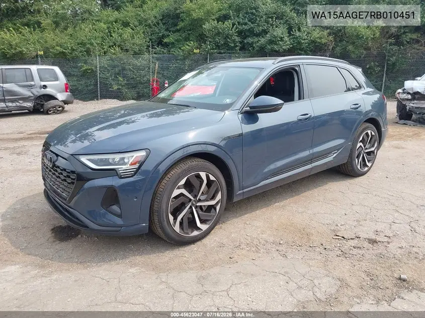 2024 Audi Q8 E-Tron Premium Plus Quattro VIN: WA15AAGE7RB010451 Lot: 45623047
