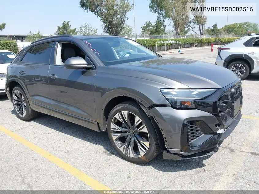 2025 Audi Q8 Premium Plus 55 Tfsi Quattro VIN: WA1BVBF15SD002516 Lot: 45090080