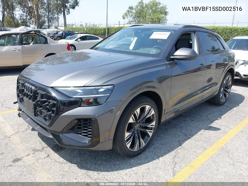 2025 Audi Q8 Premium Plus 55 Tfsi Quattro VIN: WA1BVBF15SD002516 Lot: 45090080