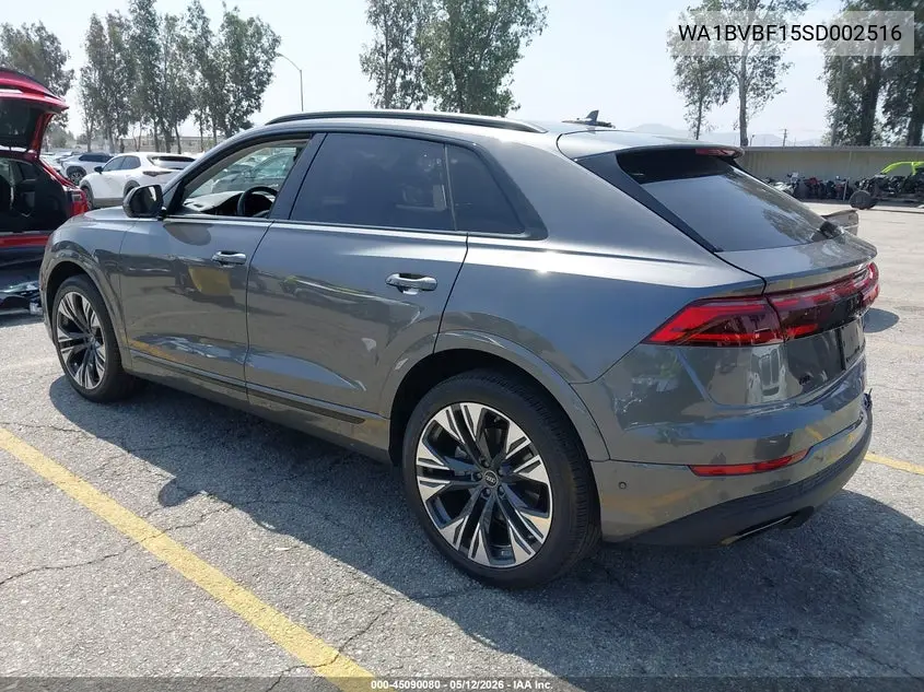 2025 Audi Q8 Premium Plus 55 Tfsi Quattro VIN: WA1BVBF15SD002516 Lot: 45090080