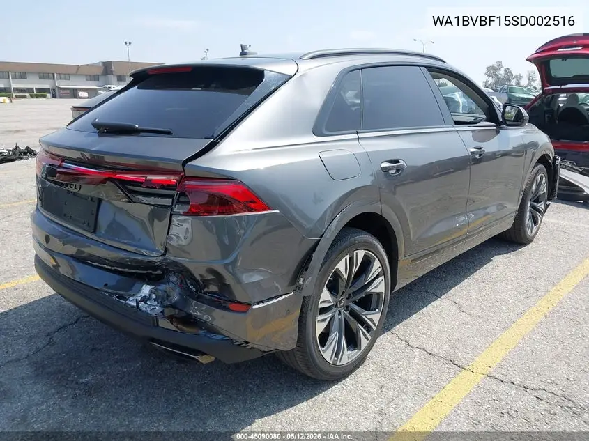 2025 Audi Q8 Premium Plus 55 Tfsi Quattro VIN: WA1BVBF15SD002516 Lot: 45090080