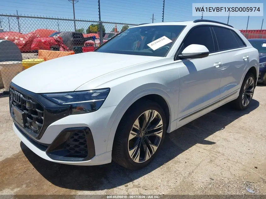 2025 Audi Q8 Premium Plus 55 Tfsi Quattro VIN: WA1EVBF1XSD005974 Lot: 45398518