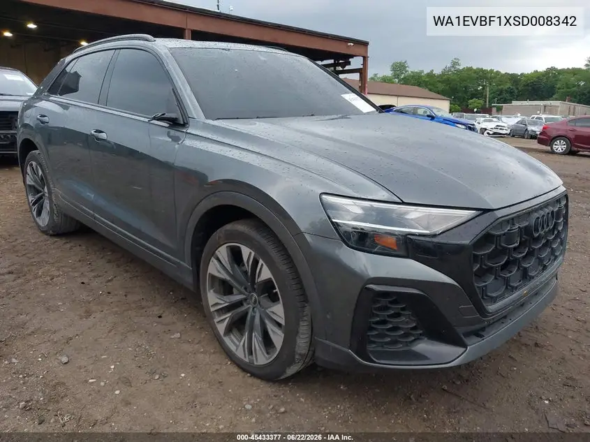 2025 Audi Q8 Premium Plus 55 Tfsi Quattro VIN: WA1EVBF1XSD008342 Lot: 45433377