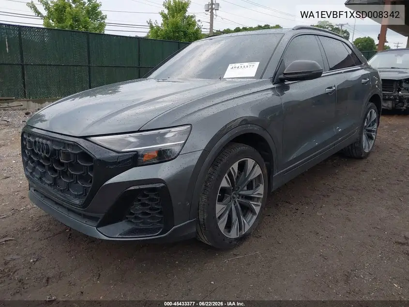 2025 Audi Q8 Premium Plus 55 Tfsi Quattro VIN: WA1EVBF1XSD008342 Lot: 45433377