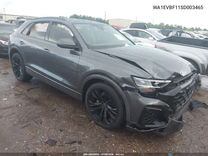 2025 Audi Q8 Premium Plus 55 Tfsi Quattro VIN: WA1EVBF11SD003465 Lot: 45539503