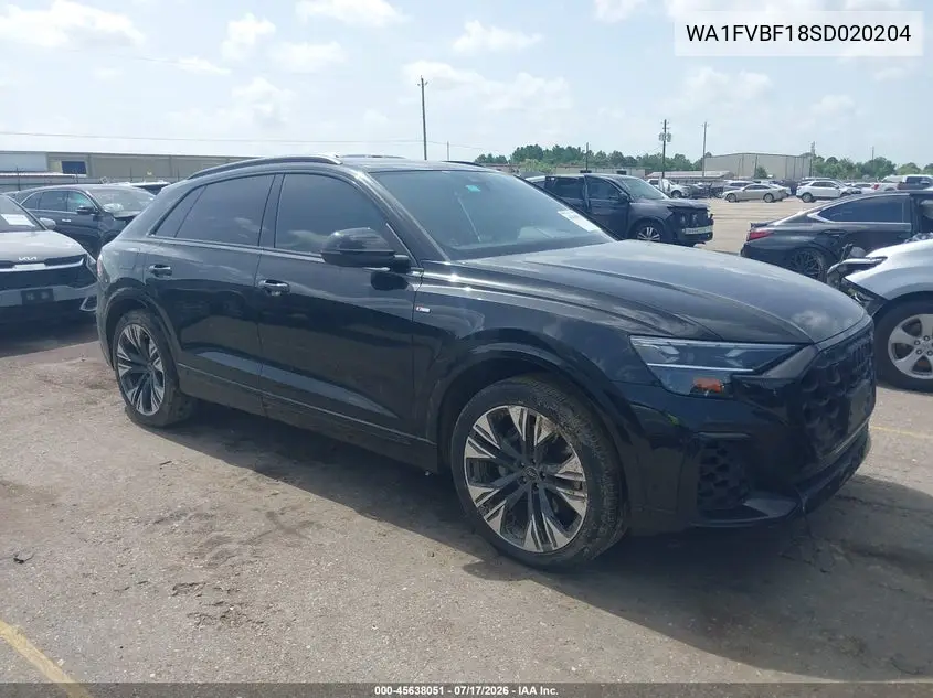 2025 Audi Q8 Prestige 55 Tfsi Quattro VIN: WA1FVBF18SD020204 Lot: 45638051