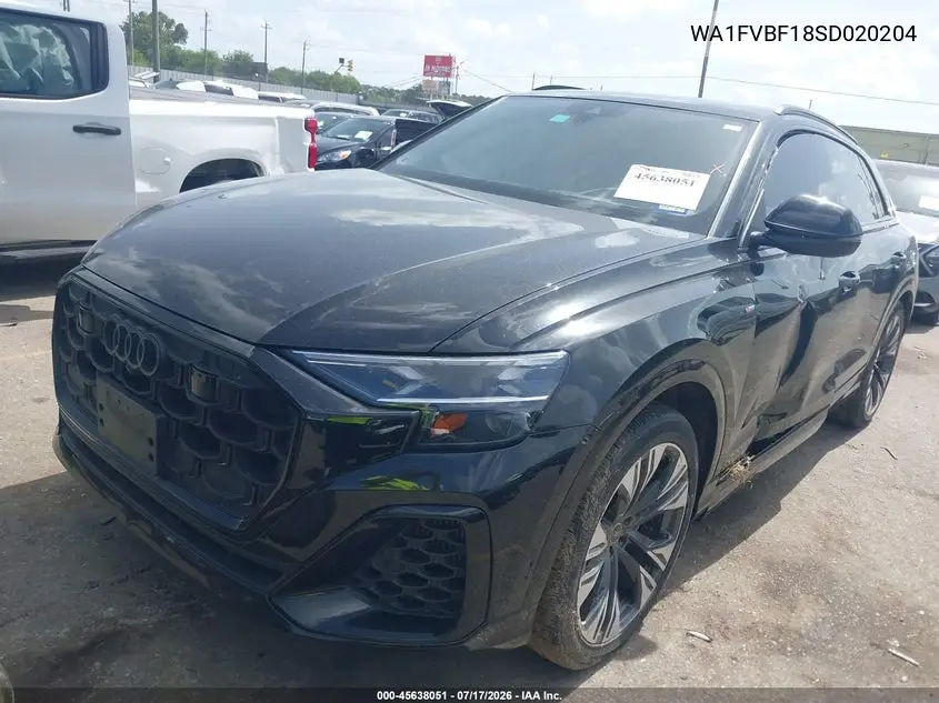 2025 Audi Q8 Prestige 55 Tfsi Quattro VIN: WA1FVBF18SD020204 Lot: 45638051