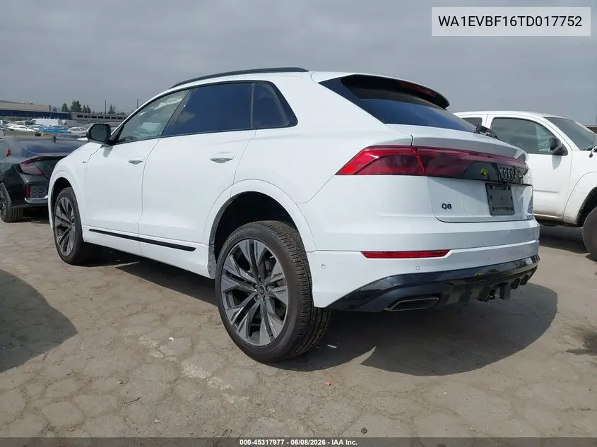 2026 Audi Q8 Premium Plus 55 Tfsi Quattro Tiptronic VIN: WA1EVBF16TD017752 Lot: 45317977