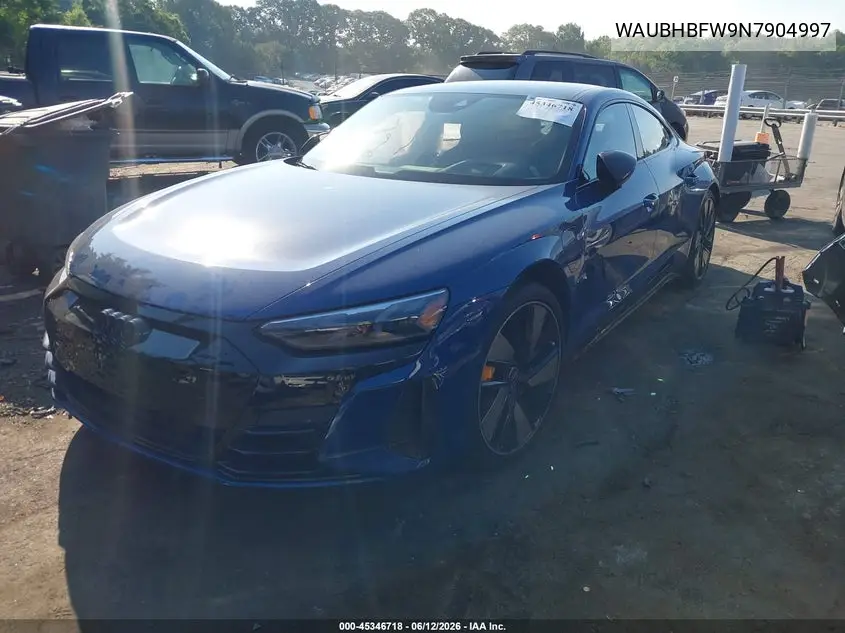 2022 Audi Rs E-Tron Gt Quattro VIN: WAUBHBFW9N7904997 Lot: 45346718