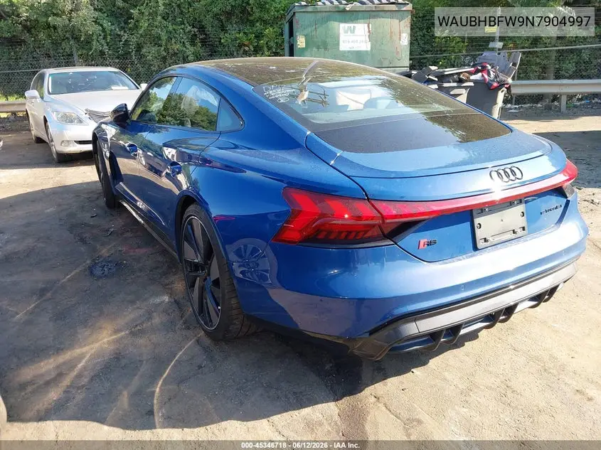2022 Audi Rs E-Tron Gt Quattro VIN: WAUBHBFW9N7904997 Lot: 45346718
