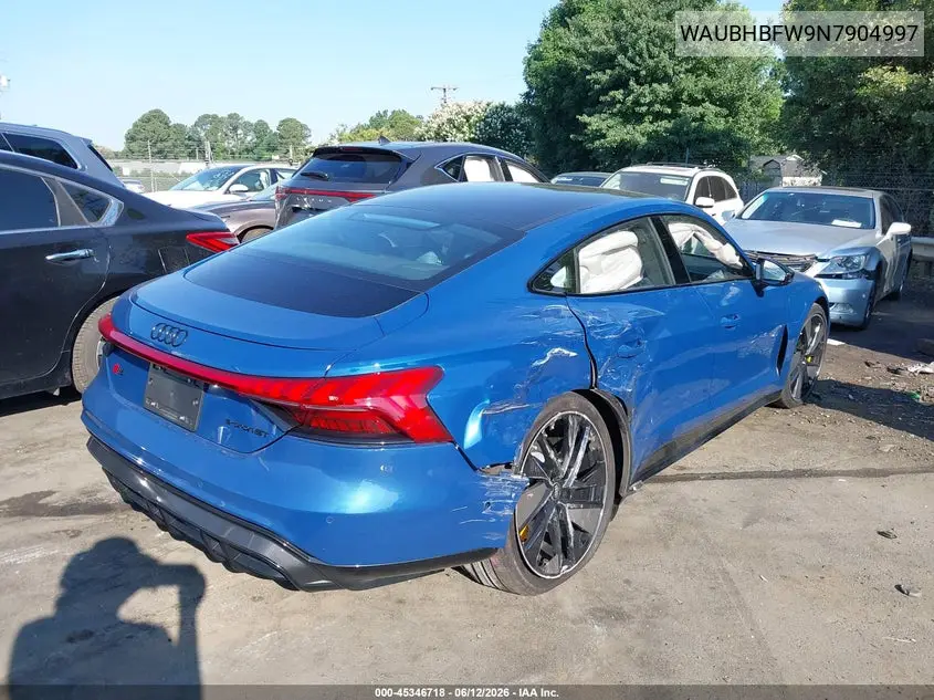 2022 Audi Rs E-Tron Gt Quattro VIN: WAUBHBFW9N7904997 Lot: 45346718