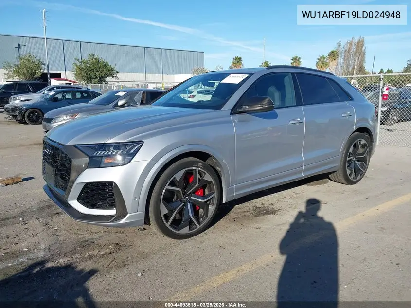 2020 Audi Rs Q8 Tfsi Quattro Tiptronic VIN: WU1ARBF19LD024948 Lot: 44693515