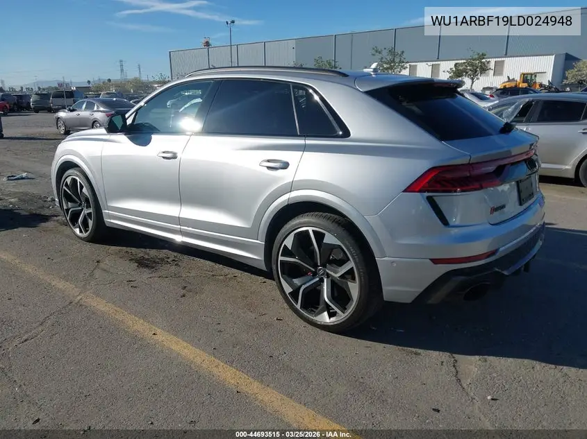 2020 Audi Rs Q8 Tfsi Quattro Tiptronic VIN: WU1ARBF19LD024948 Lot: 44693515