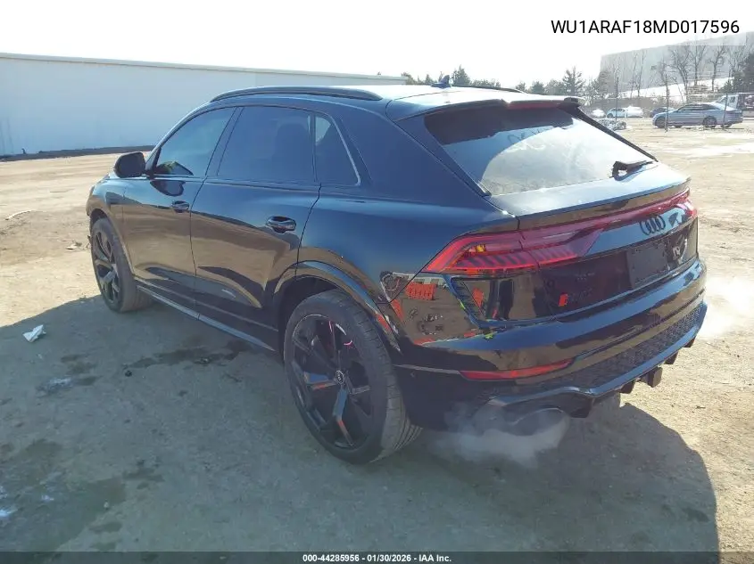 2021 Audi Rs Q8 Tfsi Quattro Tiptronic VIN: WU1ARAF18MD017596 Lot: 44285956