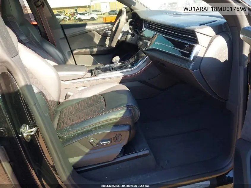 2021 Audi Rs Q8 Tfsi Quattro Tiptronic VIN: WU1ARAF18MD017596 Lot: 44285956