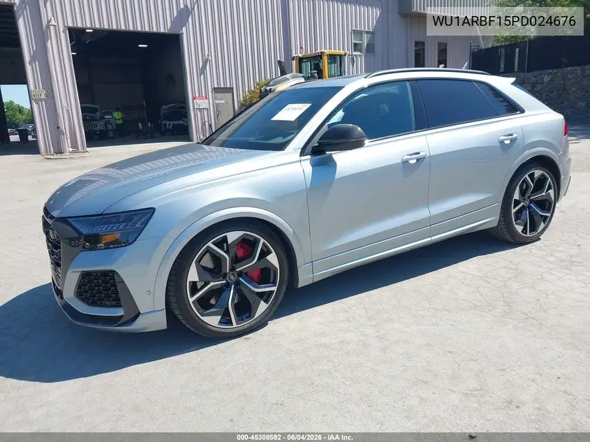 2023 Audi Rs Q8 Tfsi Quattro Tiptronic VIN: WU1ARBF15PD024676 Lot: 45308592