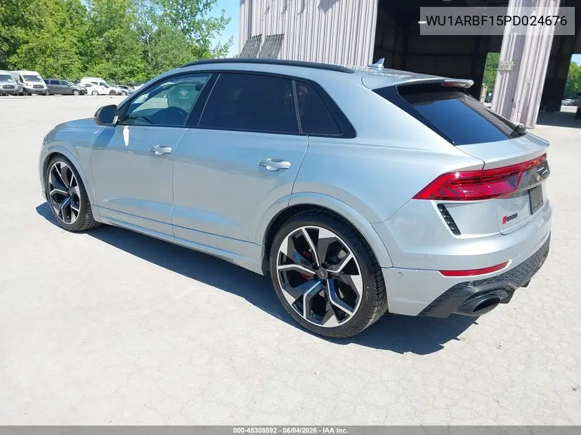 2023 Audi Rs Q8 Tfsi Quattro Tiptronic VIN: WU1ARBF15PD024676 Lot: 45308592