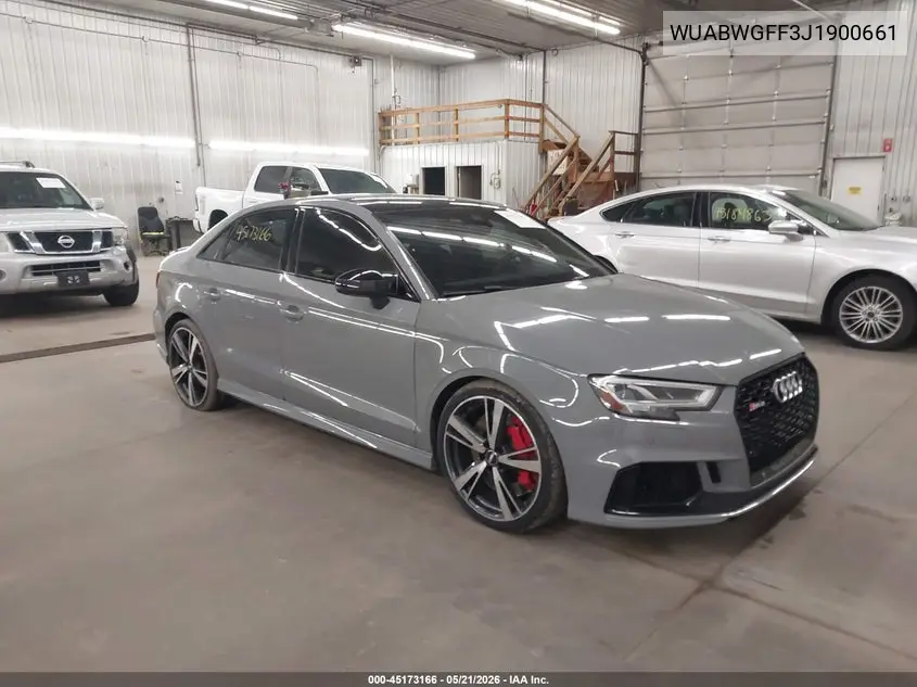 2018 Audi Rs 3 2.5T VIN: WUABWGFF3J1900661 Lot: 45173166
