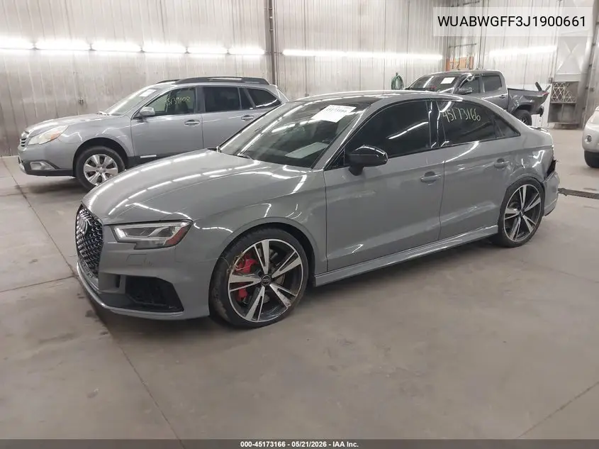 2018 Audi Rs 3 2.5T VIN: WUABWGFF3J1900661 Lot: 45173166