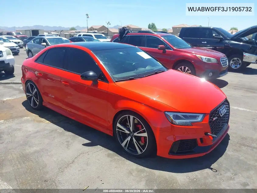 2018 Audi Rs 3 2.5T VIN: WUABWGFF3J1905732 Lot: 45504084