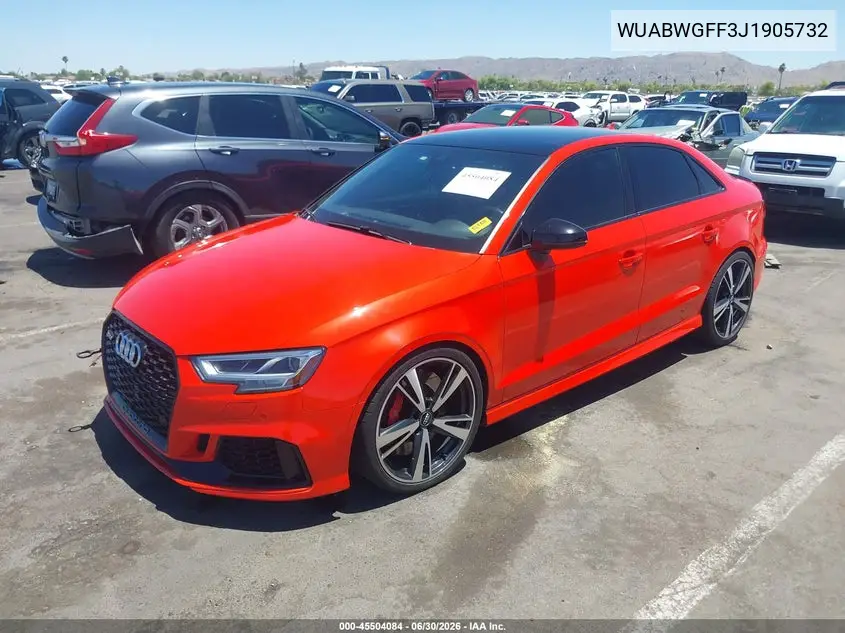 2018 Audi Rs 3 2.5T VIN: WUABWGFF3J1905732 Lot: 45504084