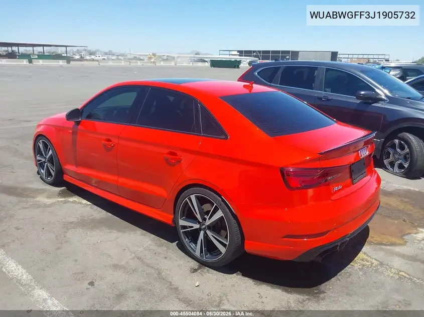 2018 Audi Rs 3 2.5T VIN: WUABWGFF3J1905732 Lot: 45504084