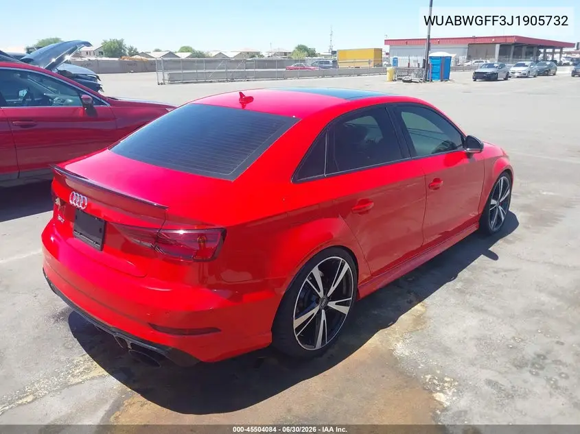 2018 Audi Rs 3 2.5T VIN: WUABWGFF3J1905732 Lot: 45504084