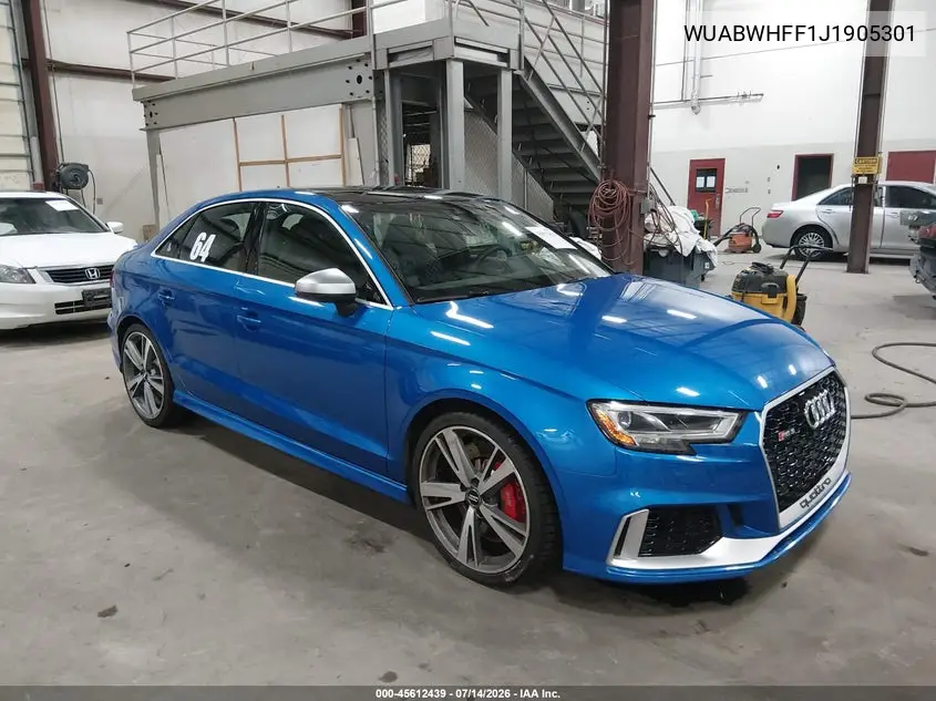 2018 Audi Rs 3 2.5T VIN: WUABWHFF1J1905301 Lot: 45612439