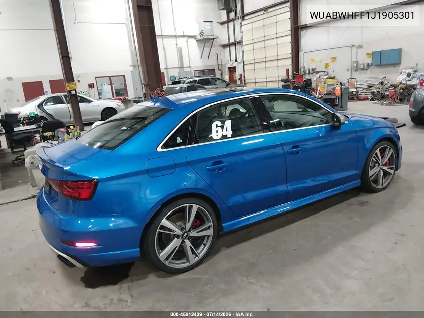2018 Audi Rs 3 2.5T VIN: WUABWHFF1J1905301 Lot: 45612439