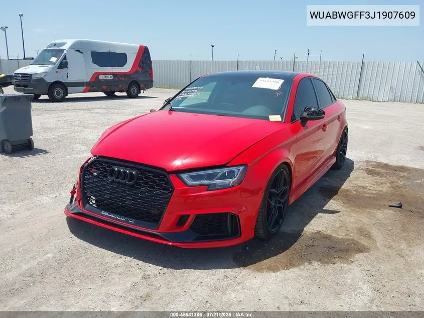 2018 Audi Rs 3 2.5T VIN: WUABWGFF3J1907609 Lot: 45641386