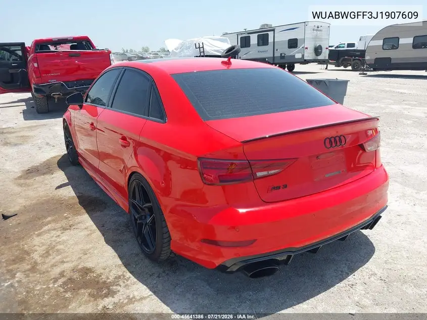 2018 Audi Rs 3 2.5T VIN: WUABWGFF3J1907609 Lot: 45641386