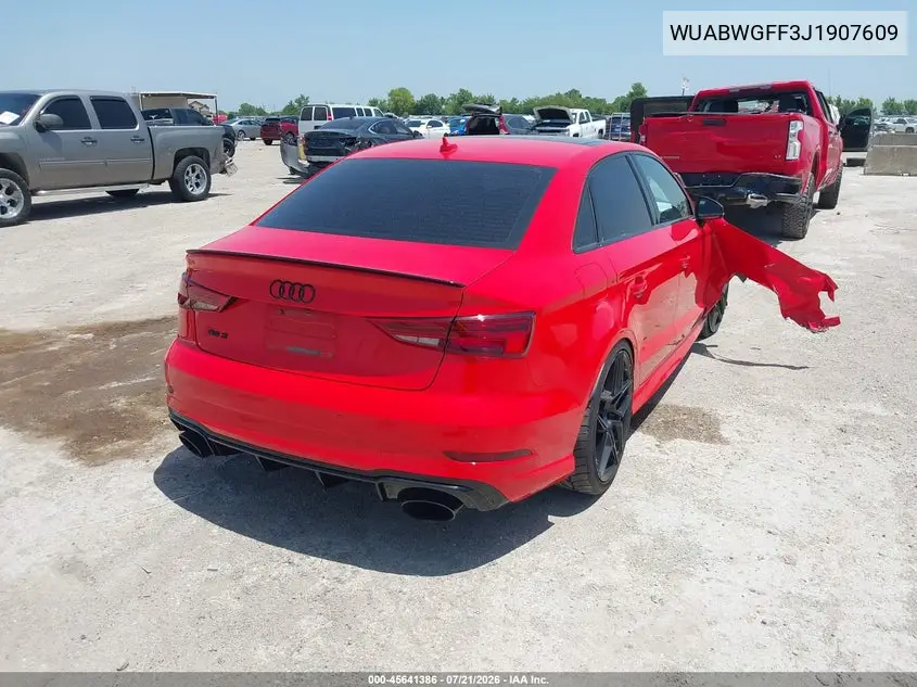 2018 Audi Rs 3 2.5T VIN: WUABWGFF3J1907609 Lot: 45641386