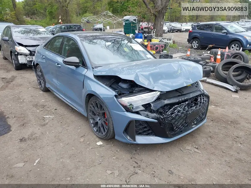 2025 Audi Rs 3 Tfsi Quattro S Tronic VIN: WUAGWDGY3SA909883 Lot: 45053565