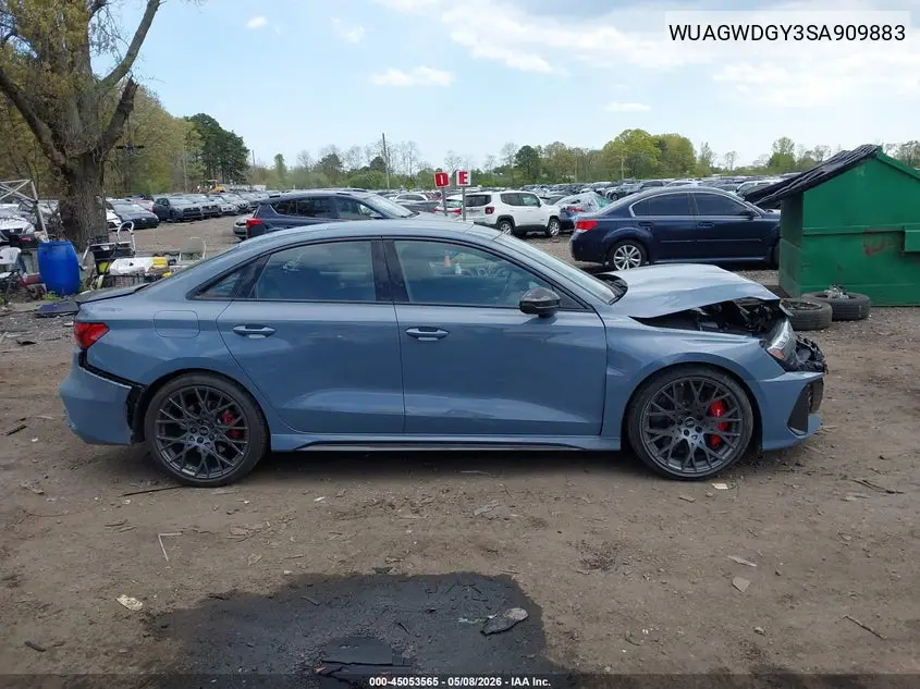 2025 Audi Rs 3 Tfsi Quattro S Tronic VIN: WUAGWDGY3SA909883 Lot: 45053565