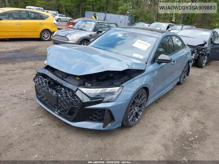 2025 Audi Rs 3 Tfsi Quattro S Tronic VIN: WUAGWDGY3SA909883 Lot: 45053565