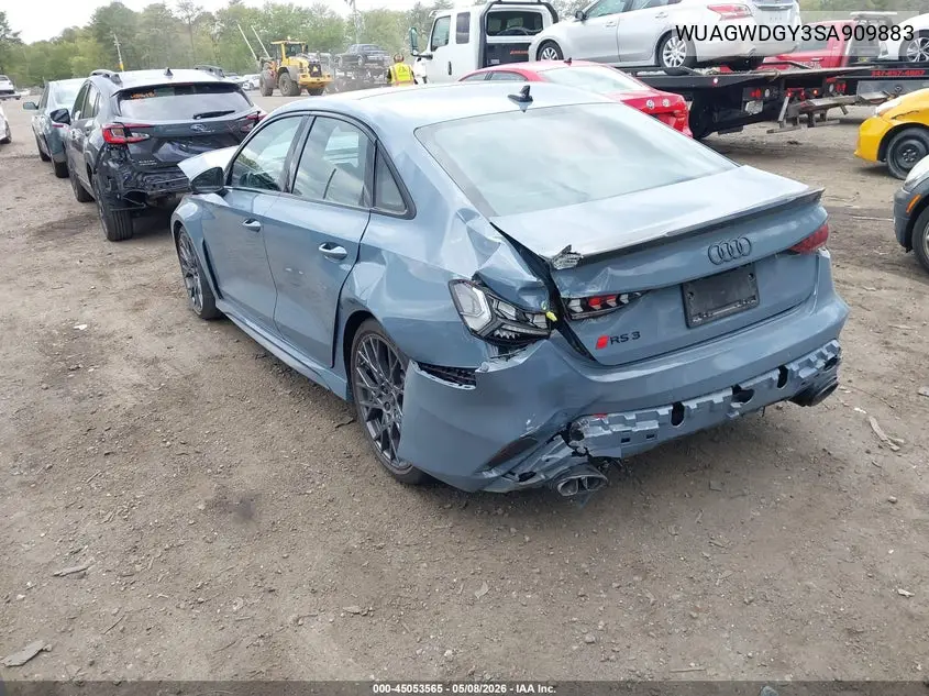 2025 Audi Rs 3 Tfsi Quattro S Tronic VIN: WUAGWDGY3SA909883 Lot: 45053565