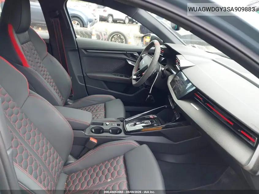 2025 Audi Rs 3 Tfsi Quattro S Tronic VIN: WUAGWDGY3SA909883 Lot: 45053565