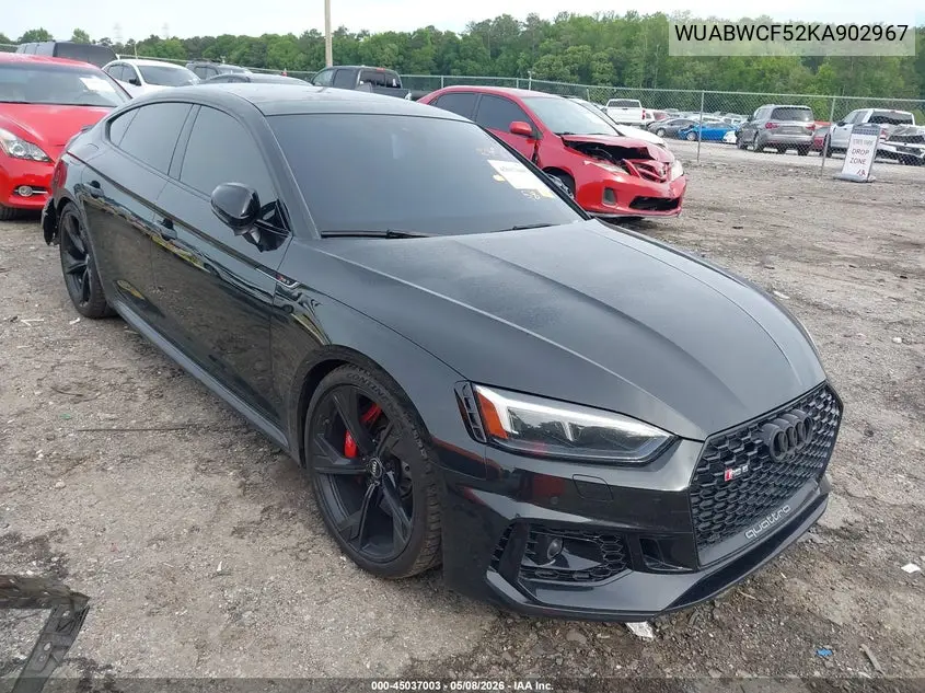 2019 Audi Rs 5 2.9T VIN: WUABWCF52KA902967 Lot: 45037003