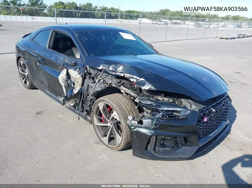 2019 Audi Rs 5 2.9T VIN: WUAPWAF58KA903566 Lot: 45173994