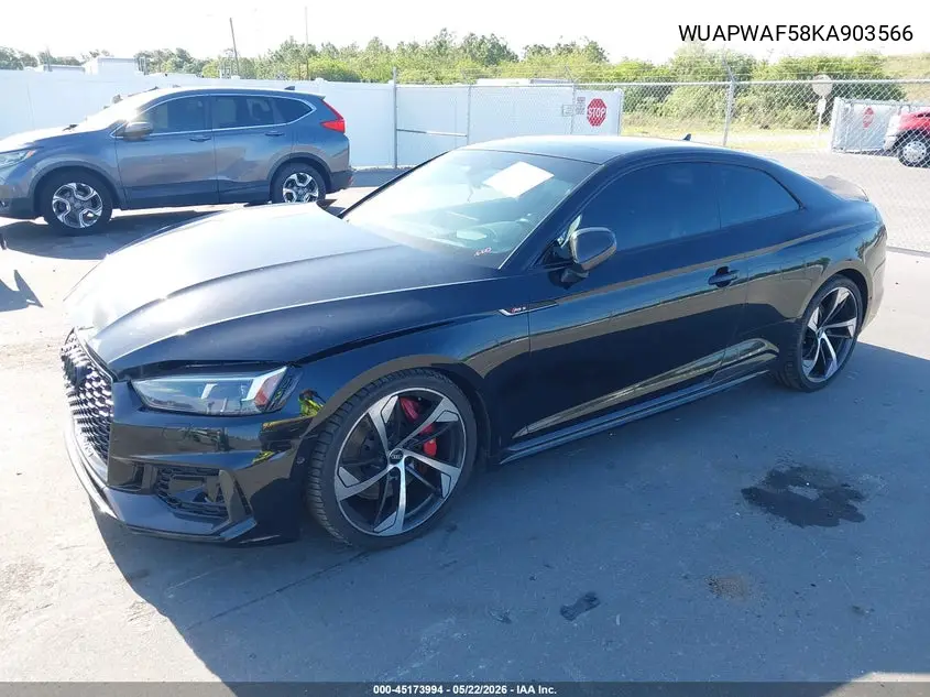 2019 Audi Rs 5 2.9T VIN: WUAPWAF58KA903566 Lot: 45173994