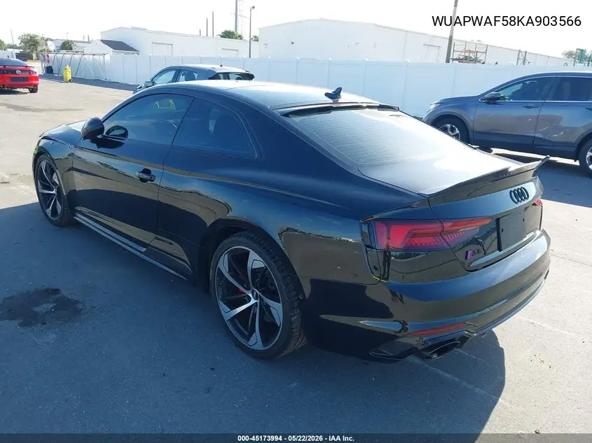 2019 Audi Rs 5 2.9T VIN: WUAPWAF58KA903566 Lot: 45173994