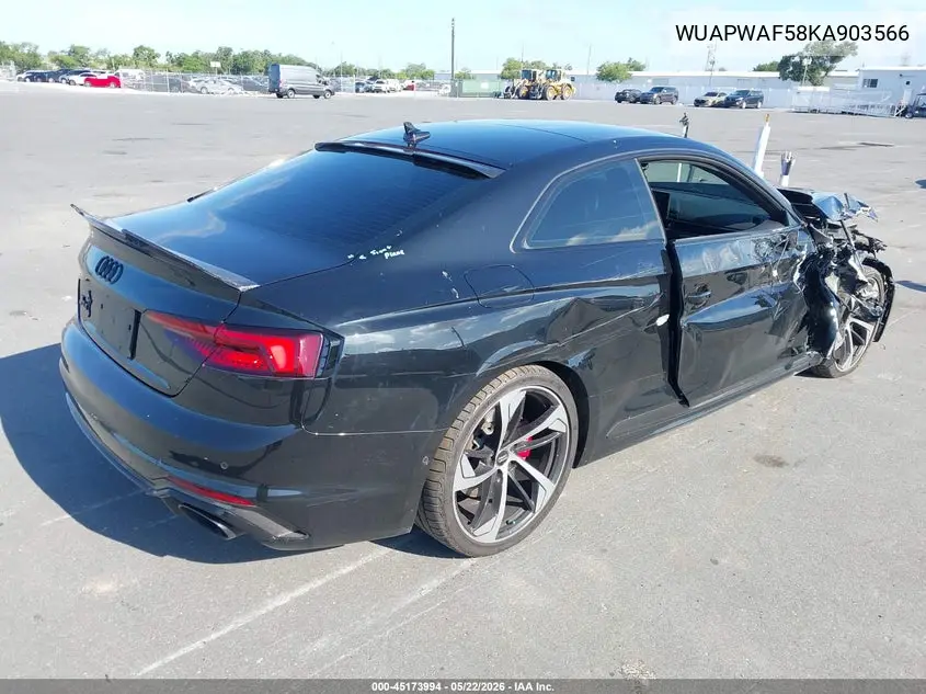 2019 Audi Rs 5 2.9T VIN: WUAPWAF58KA903566 Lot: 45173994