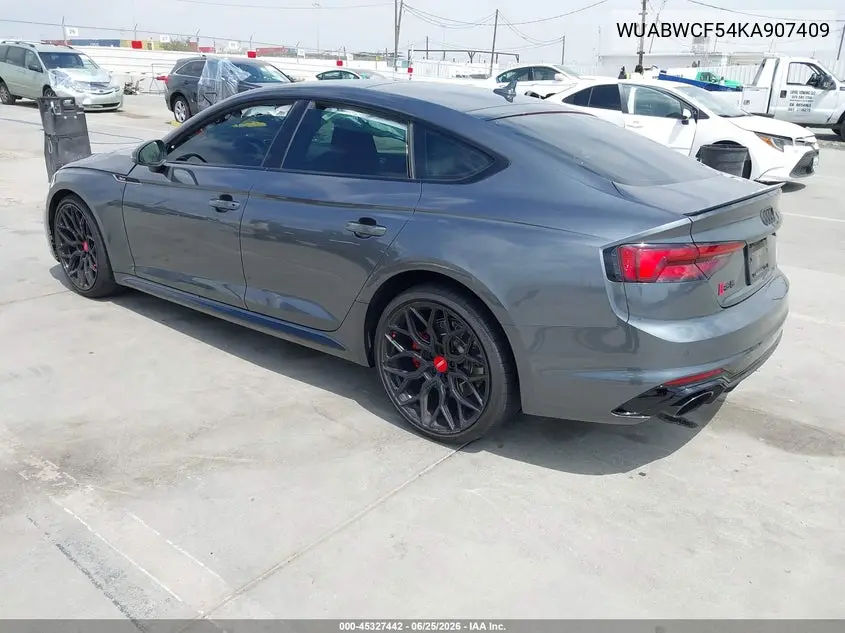 2019 Audi Rs 5 2.9T VIN: WUABWCF54KA907409 Lot: 45327442