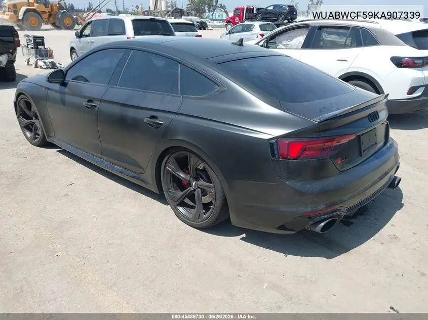 2019 Audi Rs 5 2.9T VIN: WUABWCF59KA907339 Lot: 45486730