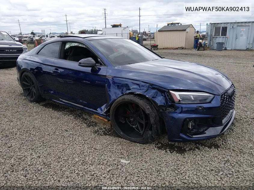 2019 Audi Rs 5 2.9T VIN: WUAPWAF50KA902413 Lot: 45496391