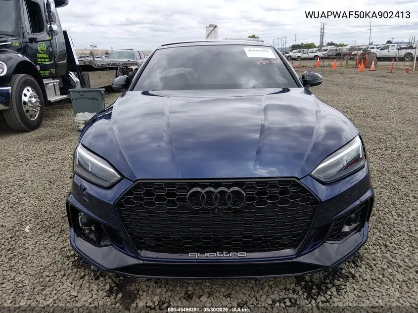 2019 Audi Rs 5 2.9T VIN: WUAPWAF50KA902413 Lot: 45496391