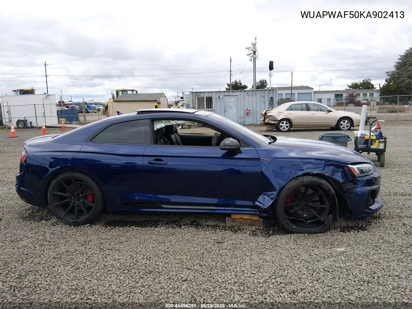 2019 Audi Rs 5 2.9T VIN: WUAPWAF50KA902413 Lot: 45496391